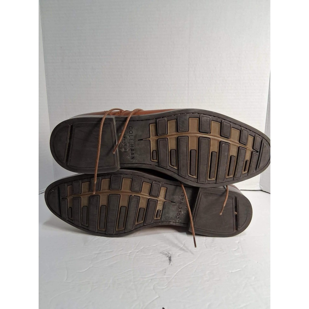 Cole Haan Mens Cap Toe Oxford Dress Shoes Brown Leather Lace Up Size 11.5 M READ - Picture 6 of 8